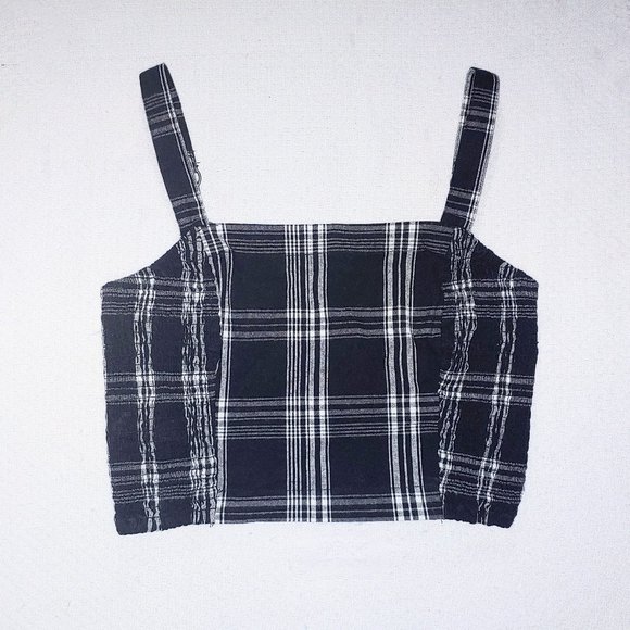 Hollister California Plaid Cropped Tank Top - Picture 1 of 2